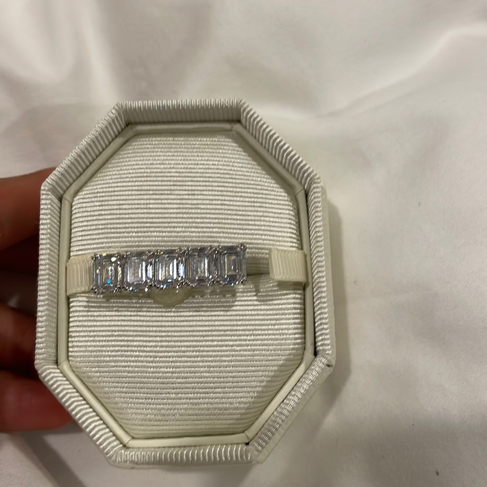 Swarovski Crystal Bar Ring (size 55) BNWOT